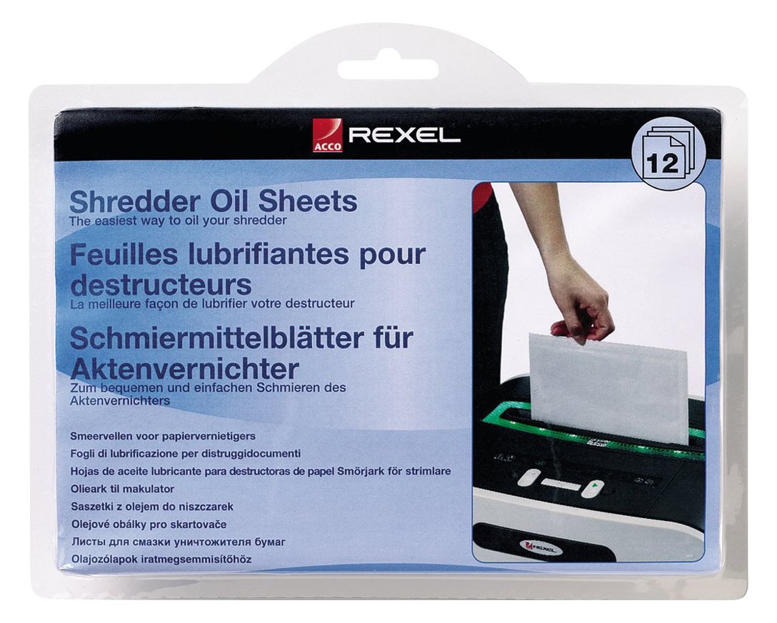 Rexel Schredder-Ölblätter (Packung mit 12)