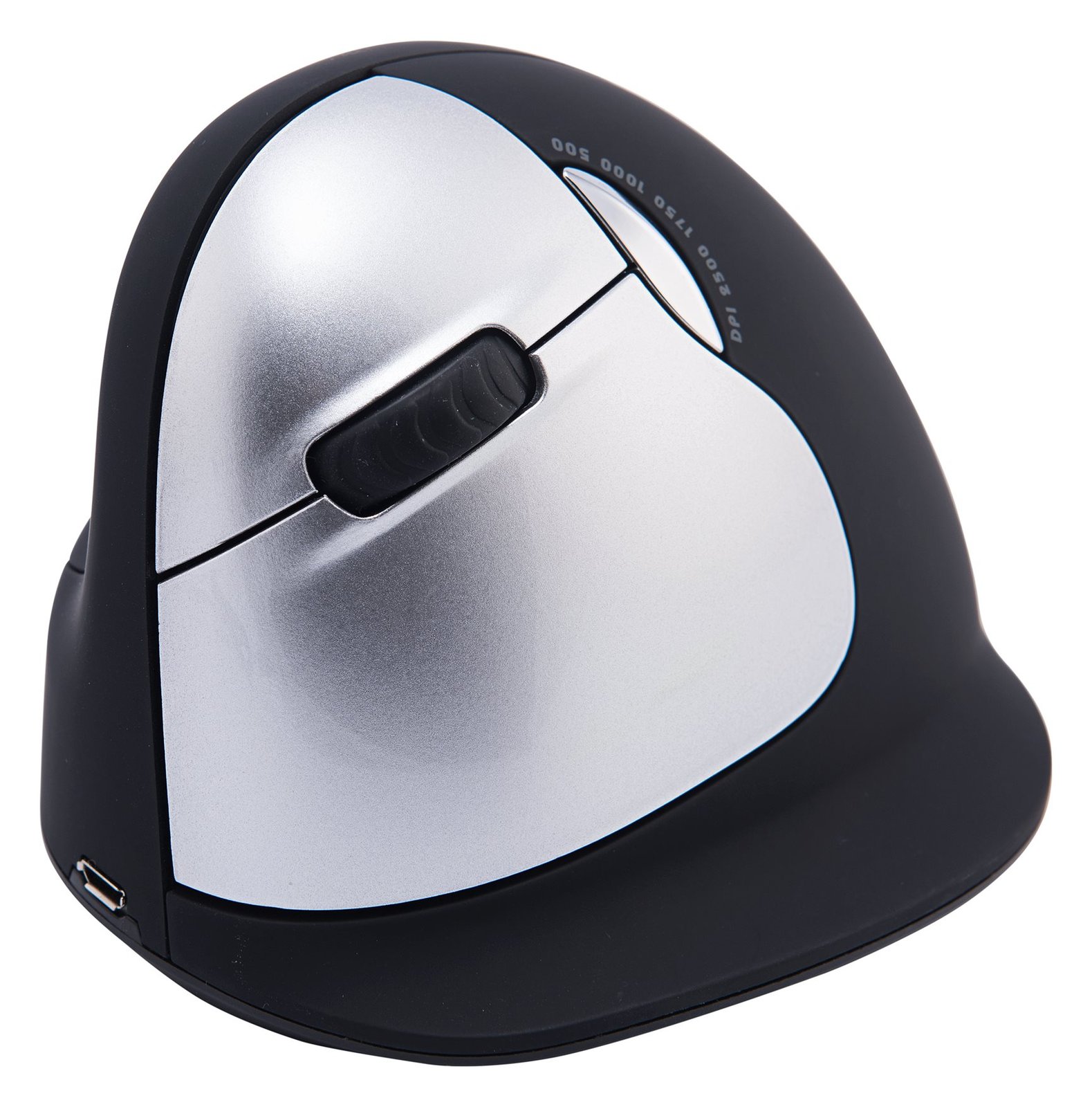R-Go Ergonomische Maus HE Break - Maus - ergonomisch - Für Linkshänder - 5 Tasten - kabellos - 2.4 GHz