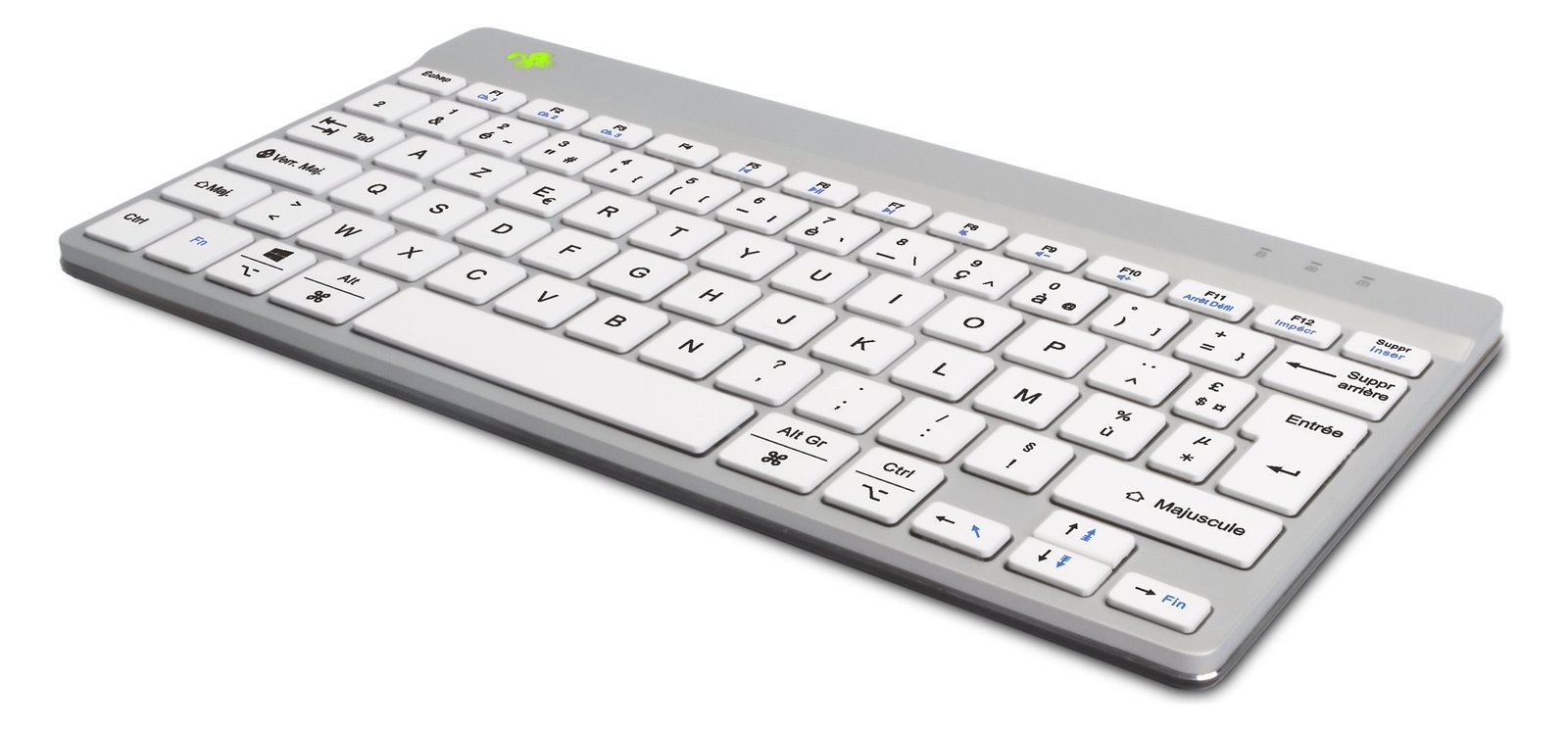 R-Go Ergonomische Tastatur Compact break - Tastatur - TL: Französisch, AZERTY - Weiß