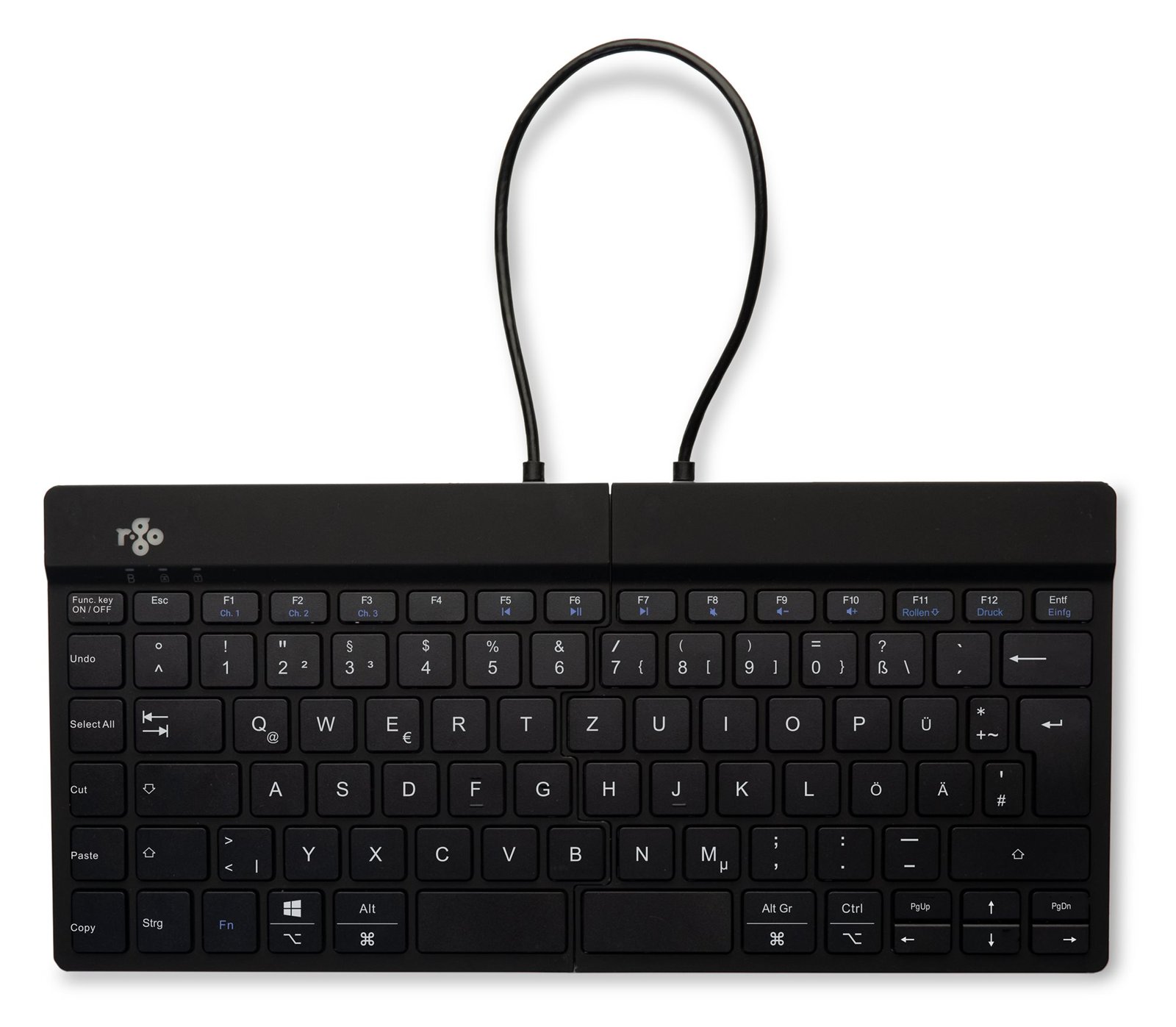 R-Go Ergonomische Tastatur Split break - Tastatur - TL: Deutsch, QWERTZ - Schwarz