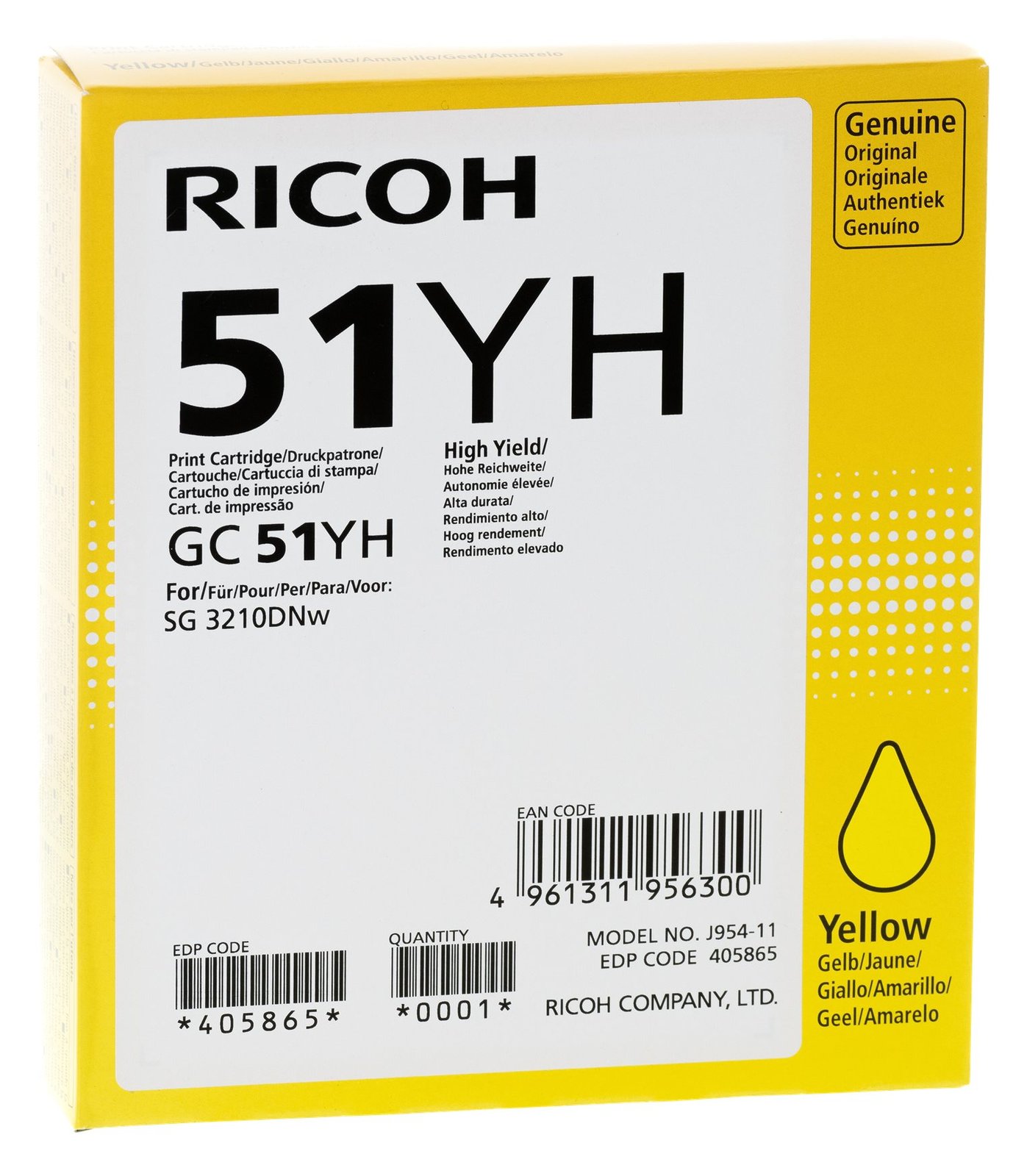 Ricoh GC 51YH - Hohe Ergiebigkeit - Gelb - original