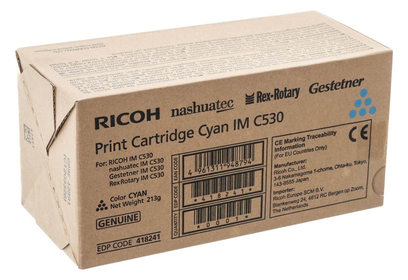 Ricoh IM C530 - Cyan - original - Tonerpatrone