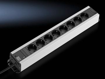 Rittal Socket Strip - Steckdosenleiste - Wechselstrom 230 V - Eingabe, Eingang Stromversorgung - Ausgänge: 8 - 19 von LumaTech