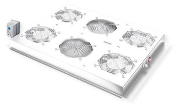 ROLINE 19 Zoll Dachlüftereinheit 4 Lüfte Thermostat grau von LumaTech