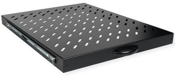 ROLINE 19 Zoll Fachboden 1 HE ausziehbar 550 T 25 kg schwarz von LumaTech