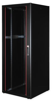 ROLINE 19 Zoll Netzwerkschrank Basic 42H 800x800 BxT Glastür schwarz von LumaTech