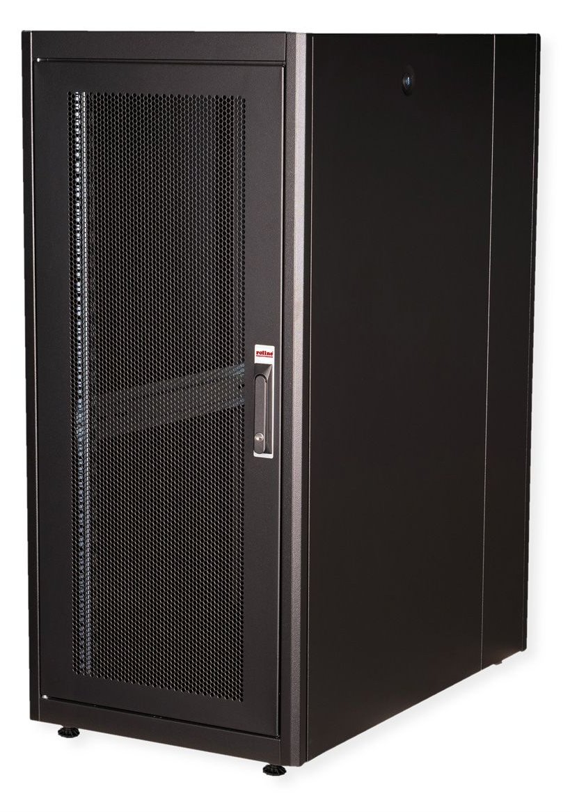 ROLINE 19 Zoll Serverschrank Basic 26 HE 600x1000 BxT perforiert schwarz
