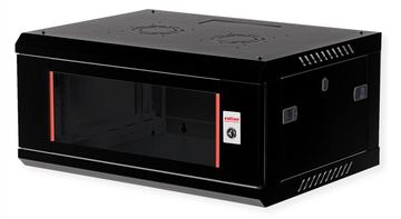 ROLINE Basic Plus - Gehäuse Netzwerkschrank - 600x450 BxT - geeignet für Wandmontage - Jet Black, RAL 9005 - 4U - 19 von LumaTech