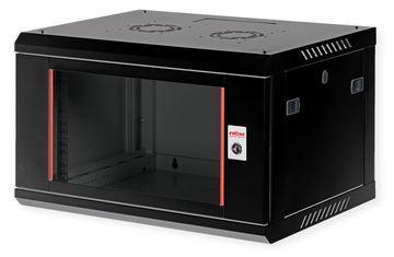 ROLINE Basic Plus - Gehäuse Netzwerkschrank - 600x450 BxT - geeignet für Wandmontage - Jet Black, RAL 9005 - 6U - 19 von LumaTech