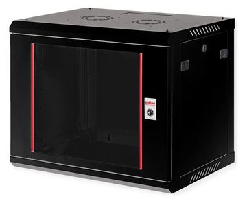ROLINE Basic Plus - Gehäuse Netzwerkschrank - 600x450 BxT - geeignet für Wandmontage - Jet Black, RAL 9005 - 9U - 19 von LumaTech