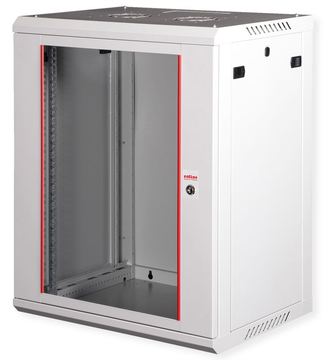ROLINE Basic Plus - Gehäuse Netzwerkschrank - 600x450 BxT - geeignet für Wandmontage - RAL 7035, Hellgrau - 15U - 19 von LumaTech