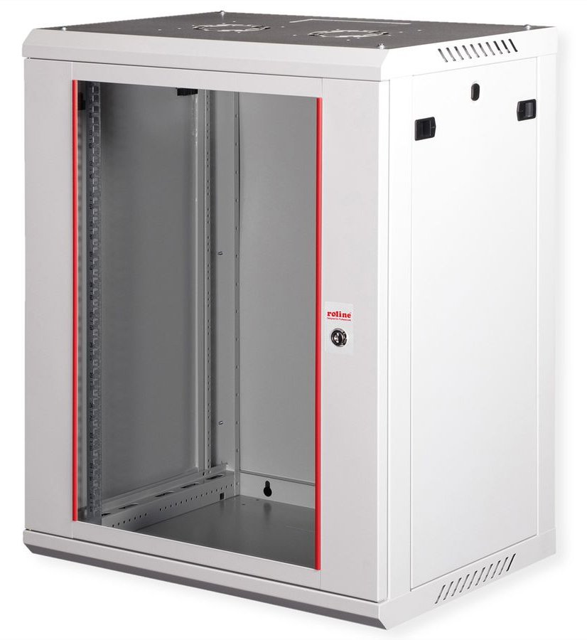ROLINE Basic Plus - Gehäuse Netzwerkschrank - 600x450 BxT - geeignet für Wandmontage - RAL 7035, Hellgrau - 15U - 19