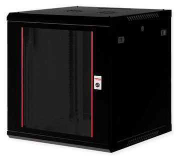 ROLINE Basic Plus - Gehäuse Netzwerkschrank - 600x600 BxT - geeignet für Wandmontage - Jet Black, RAL 9005 - 12U - 19 von LumaTech