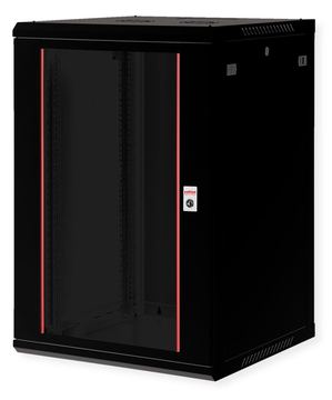 ROLINE Basic Plus - Gehäuse Netzwerkschrank - 600x600 BxT - geeignet für Wandmontage - Jet Black, RAL 9005 - 18U - 19 von LumaTech