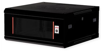 ROLINE Basic Plus - Gehäuse Netzwerkschrank - 600x600 BxT - geeignet für Wandmontage - Jet Black, RAL 9005 - 4U - 19 von LumaTech