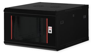 ROLINE Basic Plus - Gehäuse Netzwerkschrank - 600x600 BxT - geeignet für Wandmontage - Jet Black, RAL 9005 - 6U - 19 von LumaTech