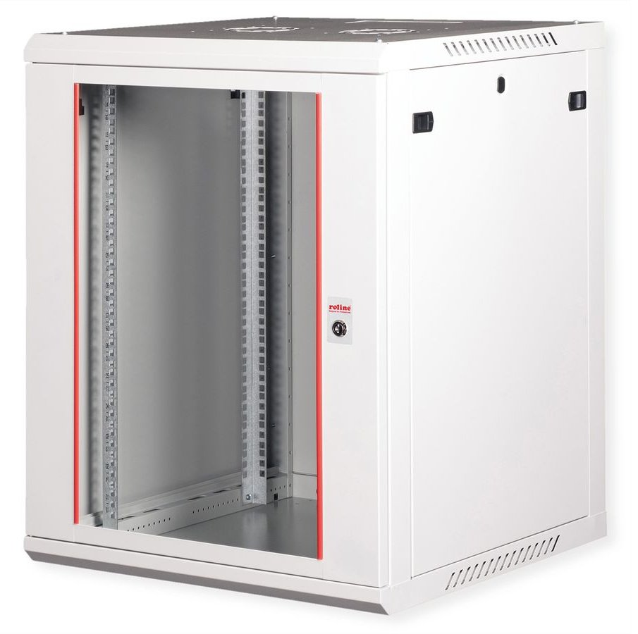ROLINE Basic Plus - Gehäuse Netzwerkschrank - 600x600 BxT - geeignet für Wandmontage - RAL 7035, Hellgrau - 15U - 19