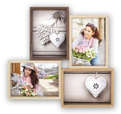 Zep Montreaux 4Q - Multi-Bilderrahmen - Mehrfarbig - Wand - 10 x 15 cm - Rechteckig - Landschaft