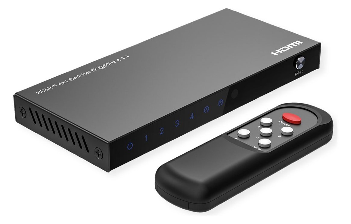 ROLINE HDMI Switch 8K60Hz 4fach mit IR