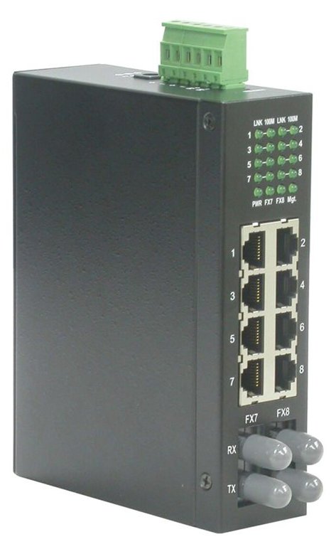ROLINE Industrie - Switch - unmanaged - 6 x 10/100 + 2 x 100Base-FX + 2 x Shared 100Base-FX
