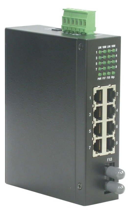 ROLINE Industrie - Switch - unmanaged - 7 x 10/100 + 1 x 100Base-FX + 1 x Shared 100Base-FX