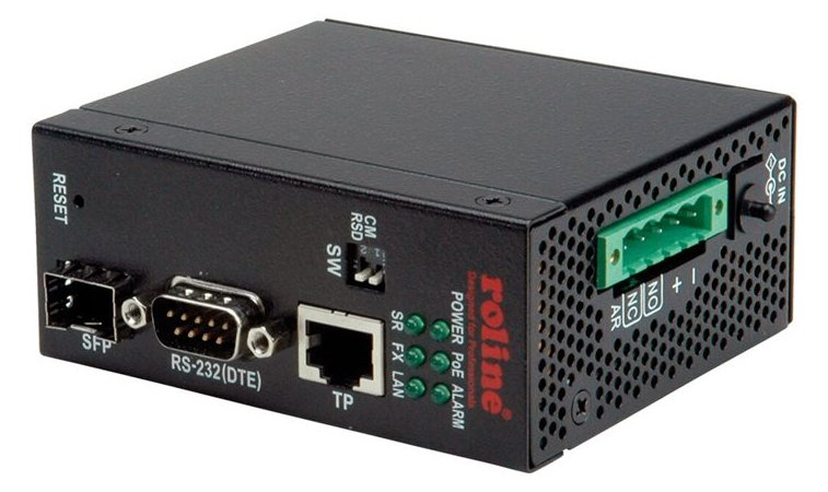 ROLINE Industrie Konverter - Medienkonverter - 100Mb LAN - 10Base-T, 100Base-TX, 100Base-X - RJ-45, SFP (mini-GBIC)