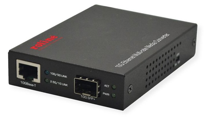 ROLINE Konverter 1/2.5/5/10 Gigabit Ethernet RJ45 SFP oder SFP+ - Converter - Ethernet