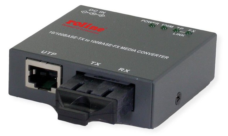 ROLINE Konverter 10/100 RJ45/SC kompakt - Converter - 0,1 Gbps