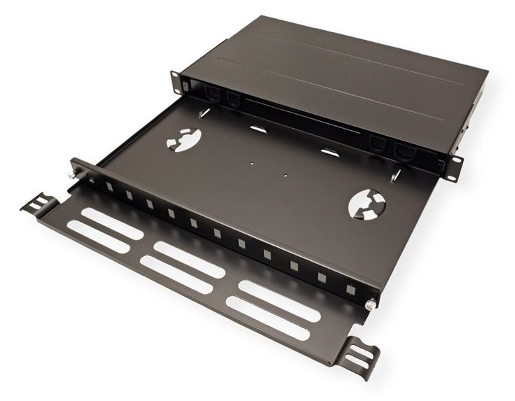 ROLINE Leeres Keystone-Patchpanel - Rack montierbar - Schwarz - 1U - 48.3 cm (19)