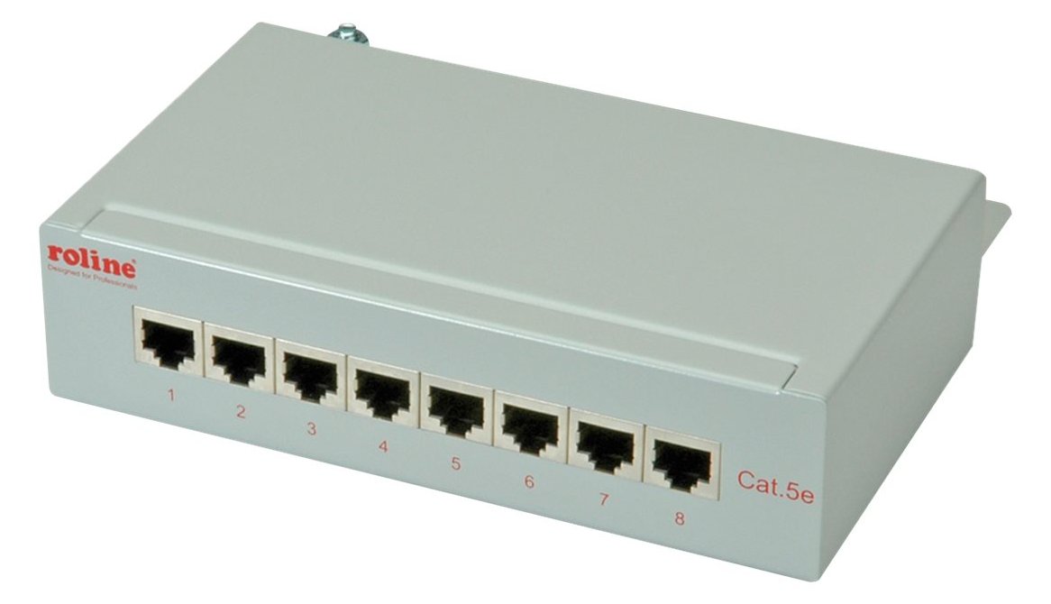 ROLINE Patch Panel - CAT 5e - Hellgrau - 8