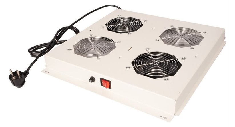 ROLINE Rack - Lüfter Kit - with 2 fans - Dach - Hellgrau, RAL 7035 - 48.3 cm (19)