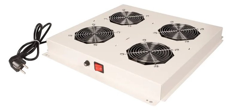 ROLINE Rack - Lüfter Kit - with 4 fans - Dach - Hellgrau, RAL 7035 - 48.3 cm (19)