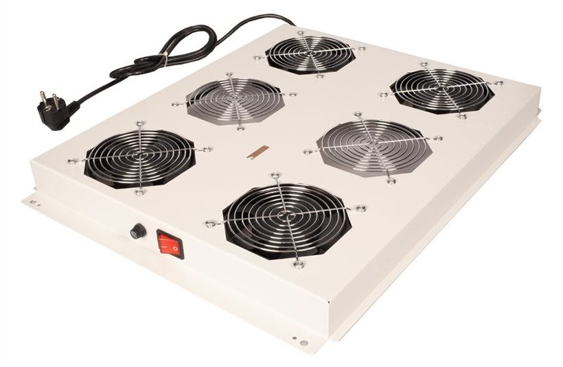 ROLINE Rack - Lüfter Kit - with 4 fans - Dach - Hellgrau, RAL 7035 - 48.3 cm (19)