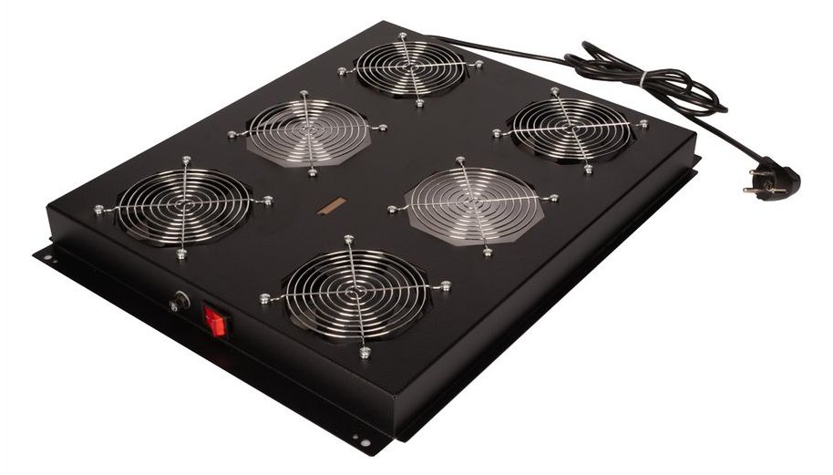 ROLINE Rack - Lüfter Kit - with 4 fans - Dach - Jet Black, RAL 9005 - 48.3 cm (19)