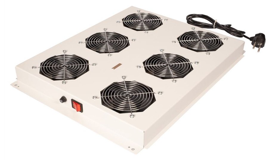 ROLINE Rack - Lüfter Kit - with 6 fans - Dach - Hellgrau, RAL 7035 - 48.3 cm (19)