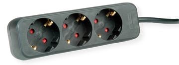 ROLINE Steckdosenleiste - Wechselstrom 250 V - 3600 Watt - Eingabe, Eingang CEE 7/4 - Ausgangsanschlüsse: 3 von LumaTech