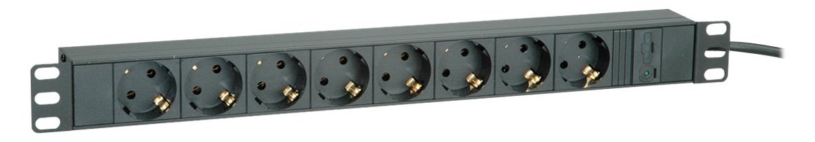 ROLINE Steckdosenleiste (Rack - einbaufähig) - 250 V - 2300 Watt - Eingabe, Eingang IEC 60320 C14