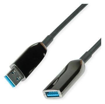 ROLINE USB3.2 Gen1 Akt. AOC-Kabel ST/ST 15m - Kabel - Digital/Daten von LumaTech