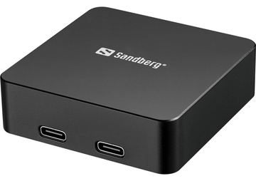 SANDBERG 3in1 - Induktive Power Bank - 5000 mAh - 18.5 Wh - 20 Watt - 3 A - PD - 2 Ausgänge (24 pin USB-C) von LumaTech