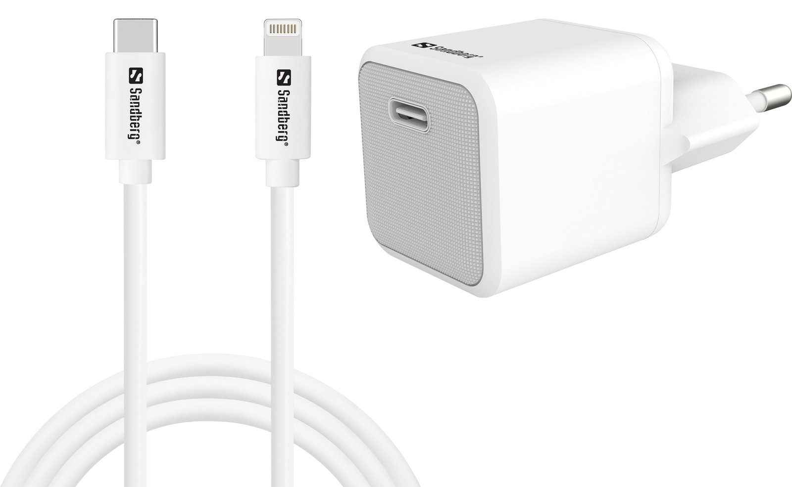 SANDBERG Netzteil - 2-in-1 - 20 Watt - 3 A - PD (24 pin USB-C) - USB Type-C to Lightning