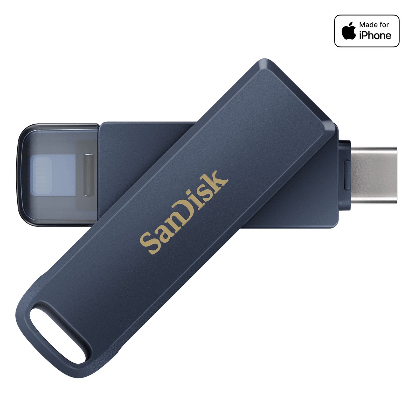 SanDisk iXpand Phone Drive 256GB USB-C Metal Sky - Flash-Speicher - unsortiert