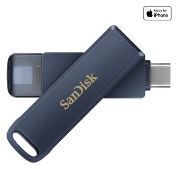 SanDisk iXpand Phone Drive 64GB USB-C Metal Sky - Flash-Speicher - unsortiert von LumaTech