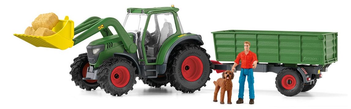 Schleich FARM WORLD Traktor mit Anhänger - Traktor - 3 Jahr(e) - Schwarz - Grün - Rot - Gelb