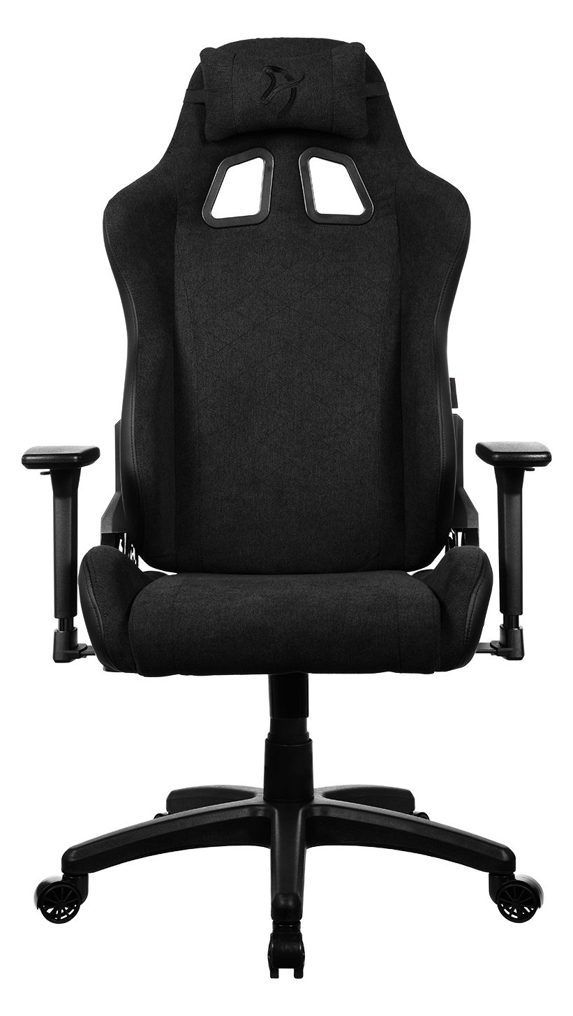 Arozzi Gaming Stuhl Avanti, Pure Black SoftFabric, 120 kg, Gepolsterter Sitz, Gepolsterte Rückenlehne