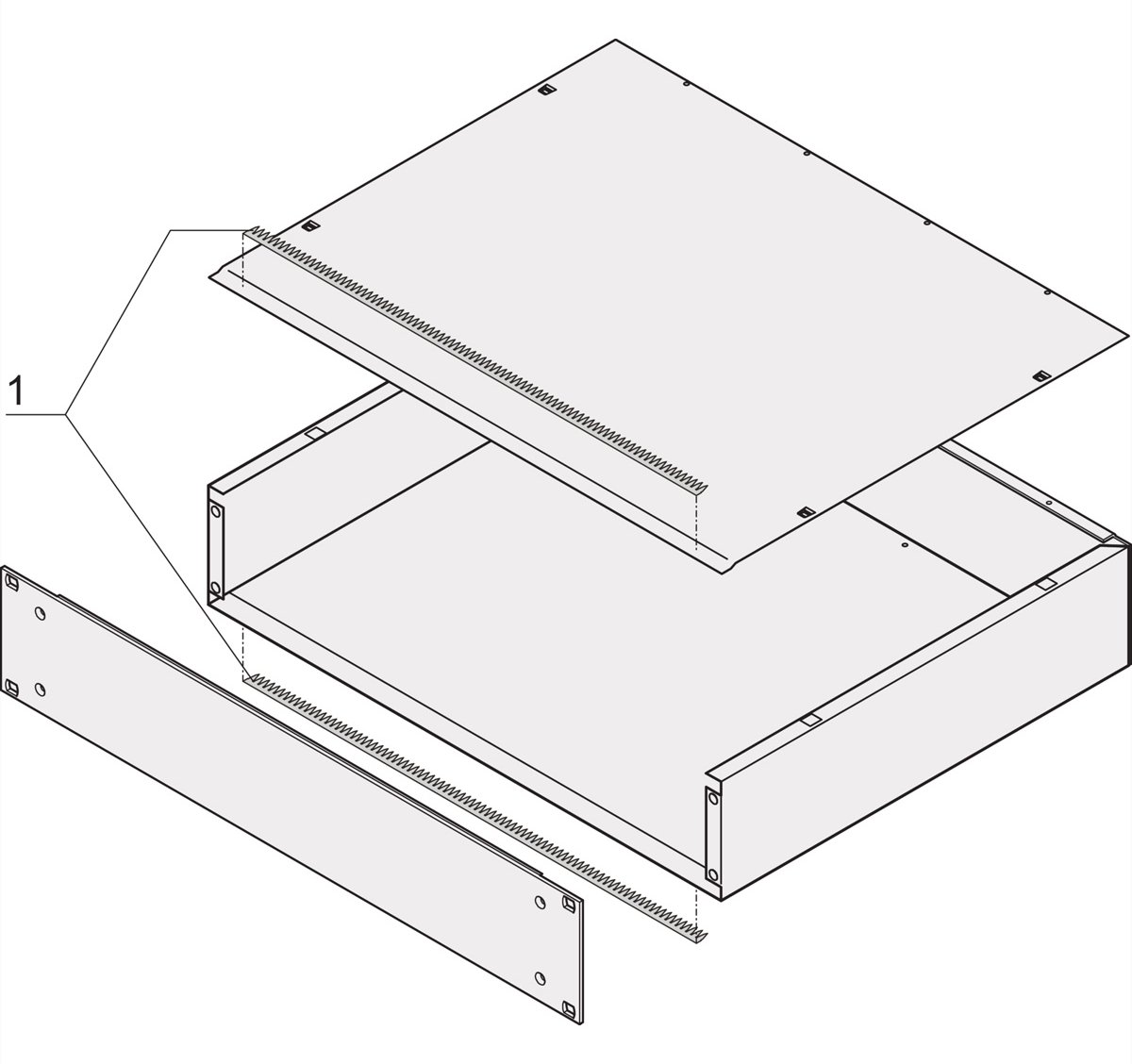SCHROFF 20860132 19 Zoll Netzwerkschrank-Dichtungssatz - SCHROFF HF-DICHTUNGSET MULTIPAC ALZN