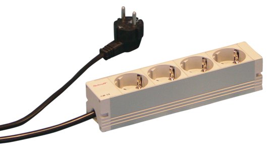 SCHROFF 60110-201 - Standard - 1U - Horizontal/Vertical - Aluminium - Grau - 4 AC-Ausgänge