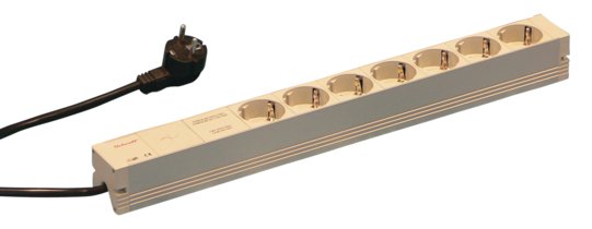 SCHROFF 60110-214 - Standard - 1U - Horizontal/Vertical - Aluminium - Grau - 7 AC-Ausgänge