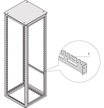 SCHROFF CABLE GUIDE 600W RAL 7021 von LumaTech