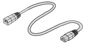 SCHROFF CABLE IEC60320 C13-C14 1.0M - Kabel von LumaTech