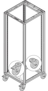 SCHROFF CASTOR KIT 400KG 125 DIA 4PC von LumaTech